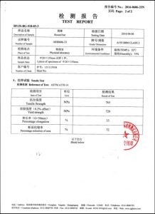 A193 B8M CL2 ਲਈ ਸਰਟੀਫਿਕੇਟ